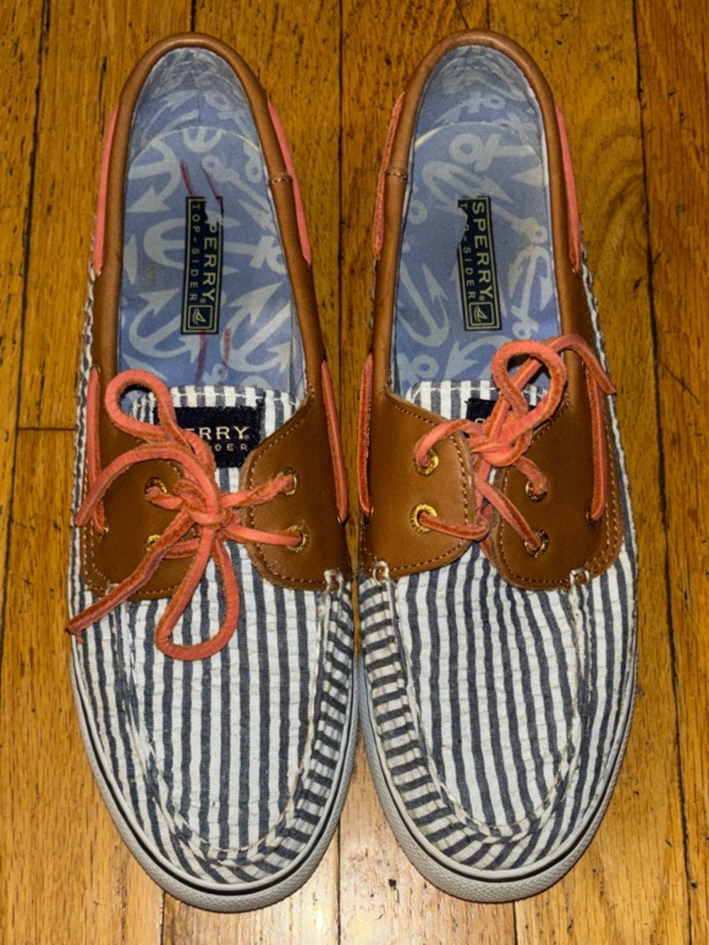 Sperry Top-Sider Classic Women’s Seersucker Striped Canvas Loafers - W9.5